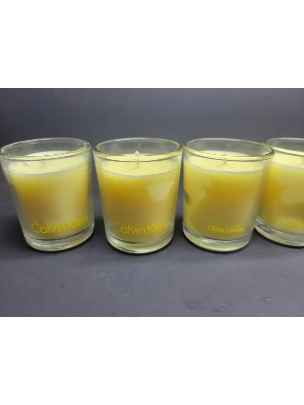 5 x Calvin Klein Jar Candle CITRUS LEAVES Scented Mini Travel Size 1.9oz each